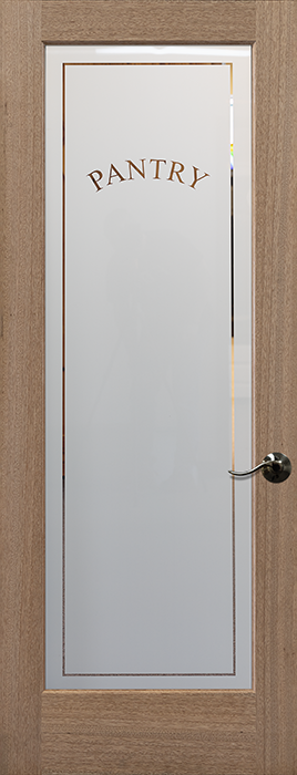 pantry door with frosted glass insert
