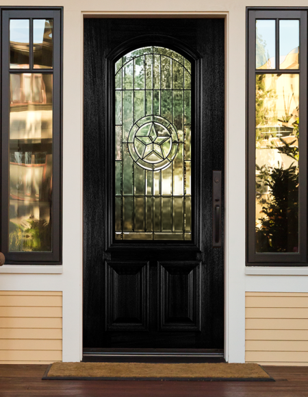 Decorative Beveled Exterior Doors