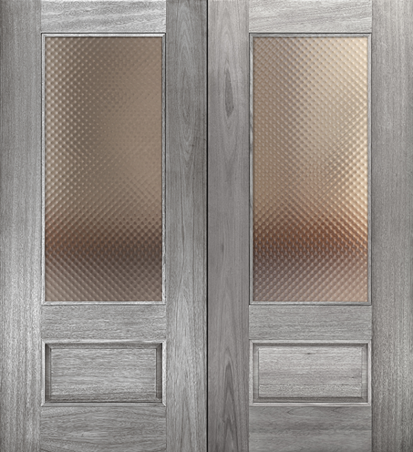 2/3 lite mahogany exterior double door